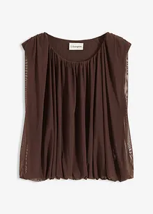 Ermeløs topp i fin mesh, bonprix
