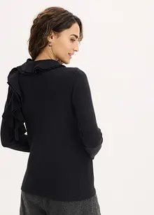 Finstrikket genser i lett viskosemiks, bonprix