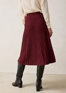 Strikket skjørt med merinoull, bonprix