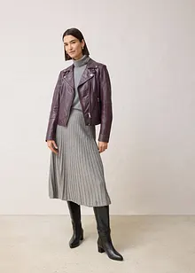 Strikket skjørt med merinoull, bonprix