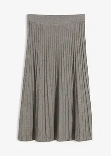 Strikket skjørt med merinoull, bonprix