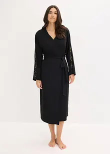 Kimono-morgenkåpe med glitrende blonder, bonprix
