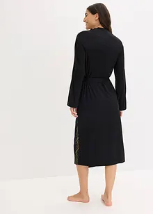 Kimono-morgenkåpe med glitrende blonder, bonprix