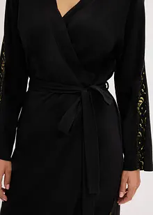 Kimono-morgenkåpe med glitrende blonder, bonprix