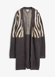 Strikket kåpe med sebratrykk, bonprix
