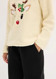 Loungewear-joggedress i pilé med fleecebukse, bonprix