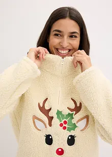 Loungewear-joggedress i pilé med fleecebukse, bonprix