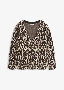 Jacquard strikkejakke, bonprix