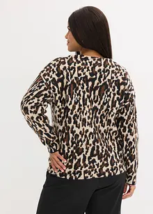 Jacquard strikkejakke, bonprix