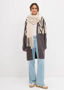 Strikket kåpe med sebratrykk, bonprix