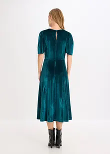 Midikjole i myk fløyel, bonprix