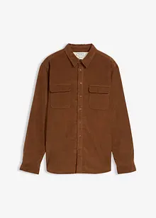 Skjorte i kordfløyel med stretch og varmende fleecefôr, bonprix