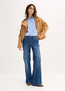 Oversized skjorte i bomullsmiks, bonprix