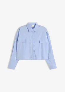 Oversized skjorte i bomullsmiks, bonprix