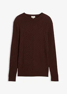 Ribbet genser av bomullsmiks, bonprix