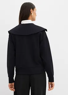 Langermet topp i viskosemiks med stor krage, bonprix