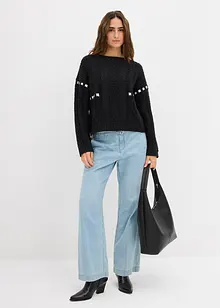 Kabelstrikket genser, bonprix