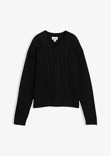 Kabelstrikket genser, bonprix