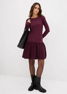 Trikotkjole med ballongskjørt, bonprix