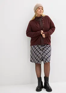 Finstrikket cardigan med rund hals, bonprix