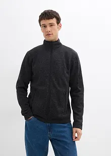 Fleecejakke i strikket materiale, bonprix