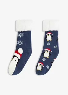 Myke sokker med pilefôr (2-pack), bonprix