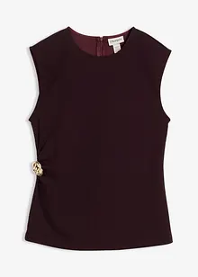 Topp av krepp med pyntespenne, bonprix