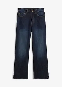 Wide-leg-termojeans med jerseyfôr, Mid Waist, bonprix