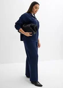 Bootcut-bukse i viskosemiks med lett glans, bonprix