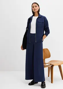 Bootcut-bukse i viskosemiks med lett glans, bonprix