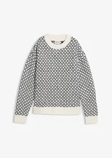 Grovstrikket genser med ull, bonprix