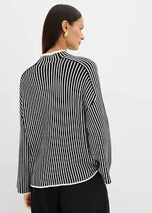 Genser i viskosemiks med halvhøy hals, bonprix