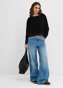 Sweatshirt i myk frotté, bonprix