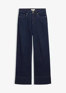 Wide Leg-jeans Mid Waist med økologisk bomull, bonprix