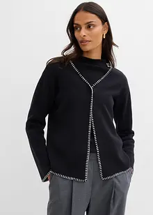 Cardigan i ullmiks med kontrastfargede detaljer, bonprix