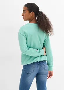 Sweatshirt i 100% økologisk bomull med boblekant, bonprix