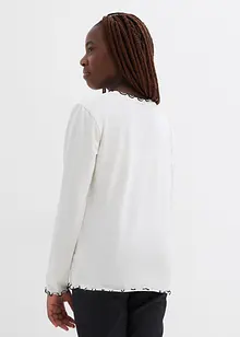 Langermet topp i elastisk miks av økologisk bomull (2-pack), bonprix