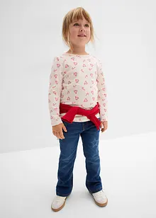 Langermet topp i økologisk bomull med elastan, bonprix