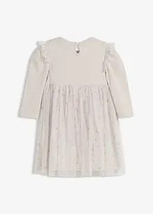 Bodykjole med rysjer og tyll, bonprix