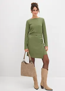 Trikotkjole i barcrepe, bonprix