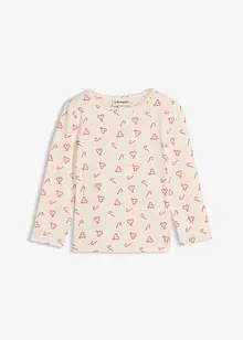 Langermet topp i økologisk bomull med elastan, bonprix