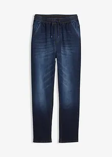 Varmende Regular Fit-pull on-jeans med jerseyfôr, Straight, bonprix