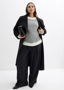 Grovstrikket genser med ull, bonprix