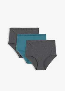 High Waist-truse med bomull (3-pack), bonprix