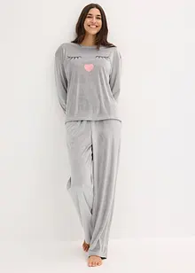 Loungewear-kosedress i fløyel, bonprix