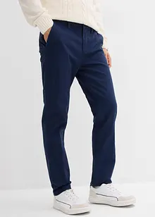 Regular Fit-chinos med varmende flanellfôr, Tapered, bonprix