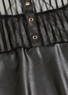 Halterneckkjole i wetlook, bonprix