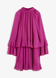 Chiffonkjole med volanger, bonprix