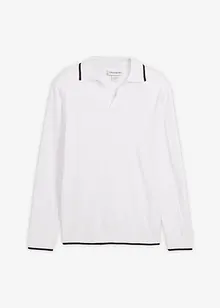 Finstrikket genser med kontrastdetaljer, bonprix