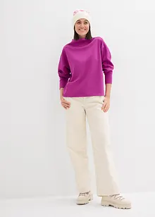 Oversized sweatshirt av mykt scubamateriale, bonprix